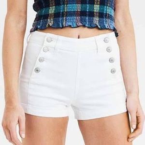 american eagle • multi button shorts